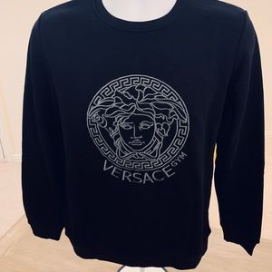 Men’s Sweatshirt Versace Medusa Pattern, Black